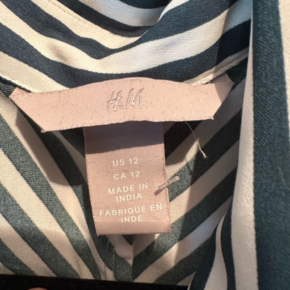 H & M Knee Length Belted Button Front Dress NWT - Picture 5 of 7